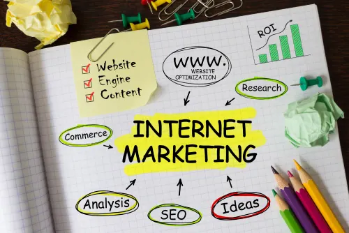 Marketing team planning campaigns across channels